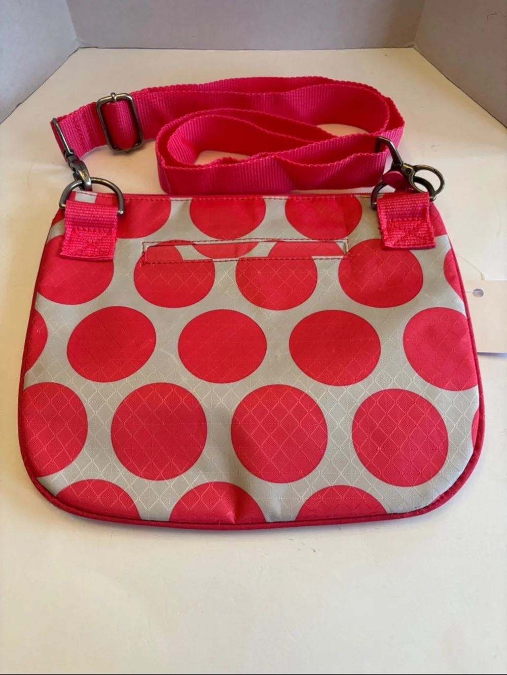 Thirty one Coral Polka Dot Crossbody Bag - Picture 2 of 3